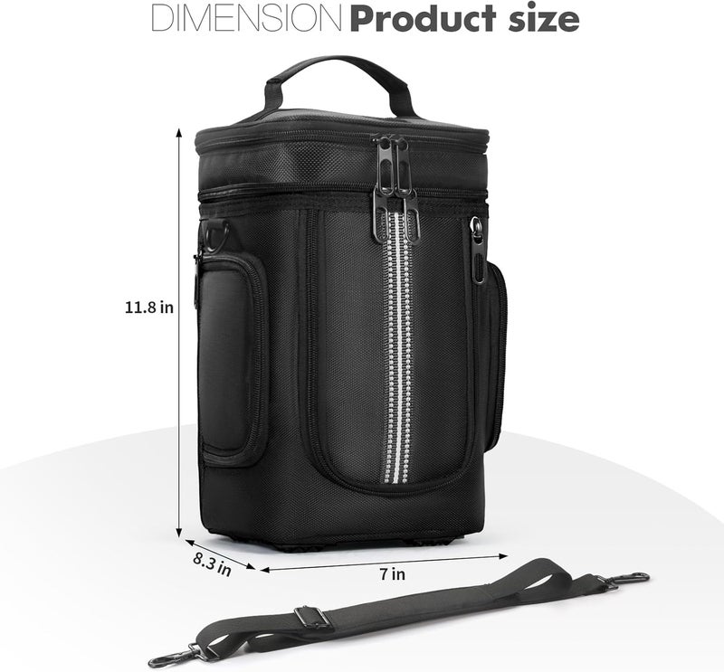 MRINCA Carrying Case Compatible with Anker SOLIX C300 Portable Power Station, Protective Storage Bag with Pockets for Outdoor Travel Camping Charging Accessories - Image 3